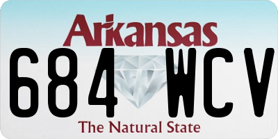 AR license plate 684WCV