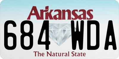 AR license plate 684WDA