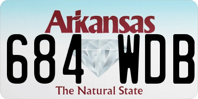 AR license plate 684WDB