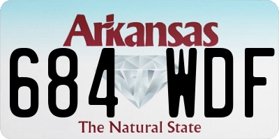 AR license plate 684WDF