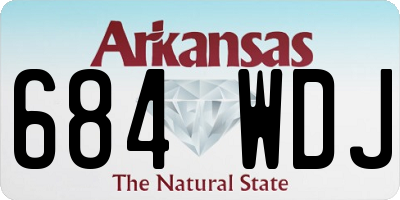 AR license plate 684WDJ
