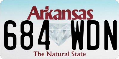 AR license plate 684WDN