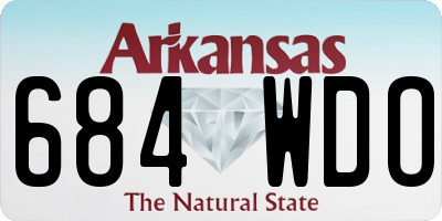 AR license plate 684WDO