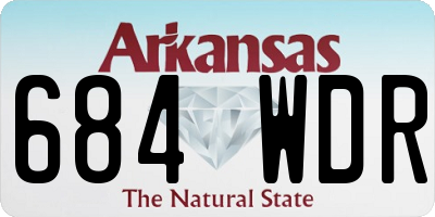AR license plate 684WDR