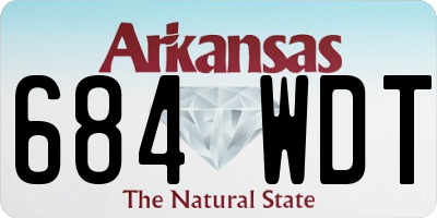 AR license plate 684WDT