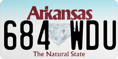 AR license plate 684WDU