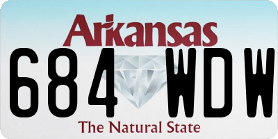 AR license plate 684WDW