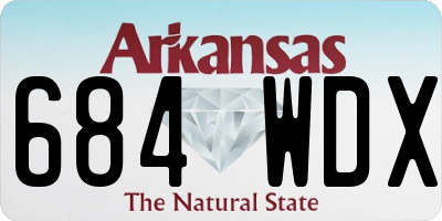 AR license plate 684WDX