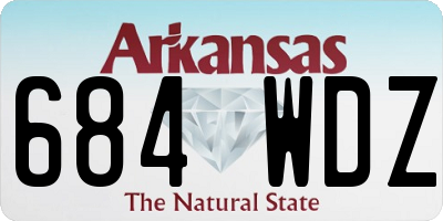 AR license plate 684WDZ