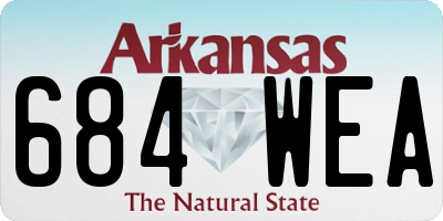 AR license plate 684WEA
