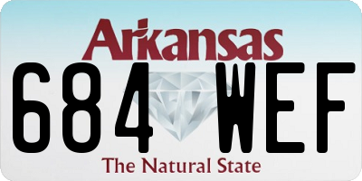 AR license plate 684WEF