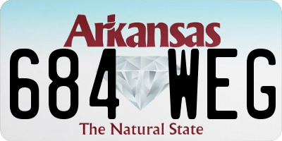 AR license plate 684WEG