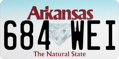 AR license plate 684WEI