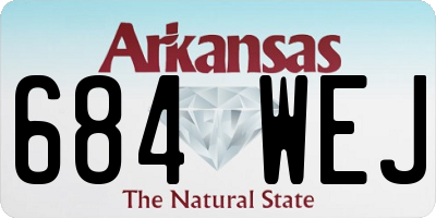 AR license plate 684WEJ