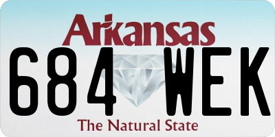AR license plate 684WEK