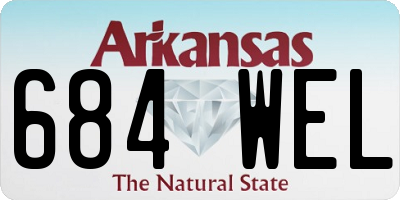 AR license plate 684WEL