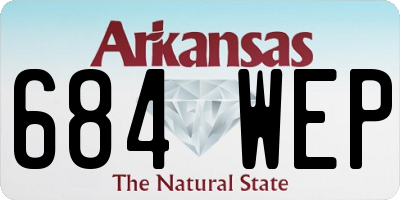 AR license plate 684WEP
