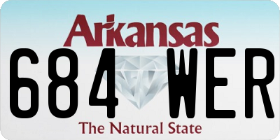 AR license plate 684WER