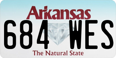 AR license plate 684WES