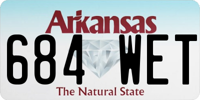 AR license plate 684WET