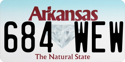 AR license plate 684WEW