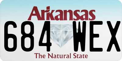 AR license plate 684WEX