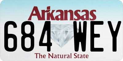 AR license plate 684WEY