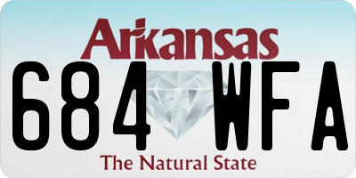 AR license plate 684WFA