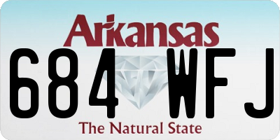 AR license plate 684WFJ