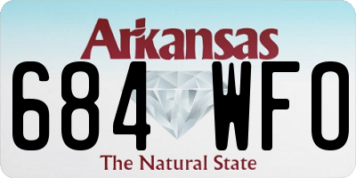 AR license plate 684WFO
