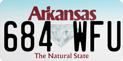 AR license plate 684WFU
