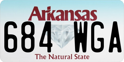 AR license plate 684WGA