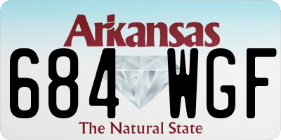 AR license plate 684WGF