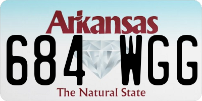 AR license plate 684WGG