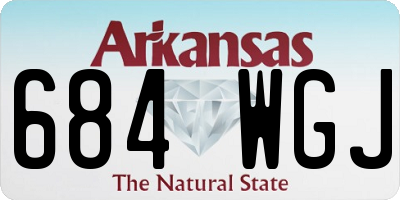 AR license plate 684WGJ
