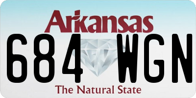 AR license plate 684WGN