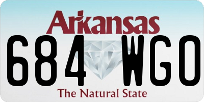 AR license plate 684WGO