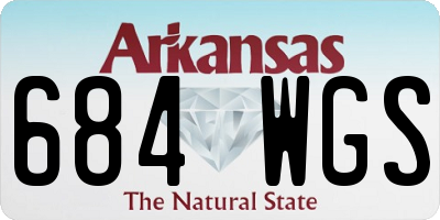 AR license plate 684WGS