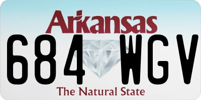 AR license plate 684WGV