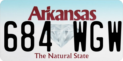 AR license plate 684WGW