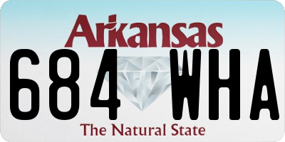 AR license plate 684WHA