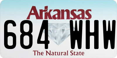 AR license plate 684WHW