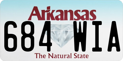 AR license plate 684WIA