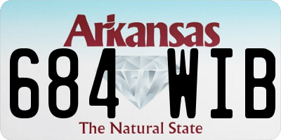 AR license plate 684WIB