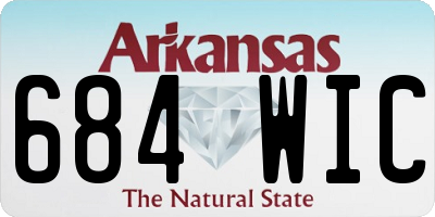 AR license plate 684WIC