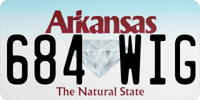 AR license plate 684WIG
