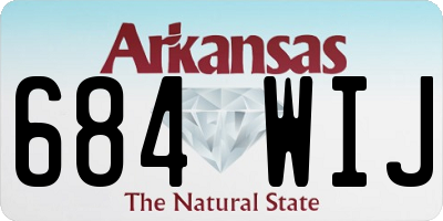 AR license plate 684WIJ