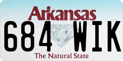 AR license plate 684WIK