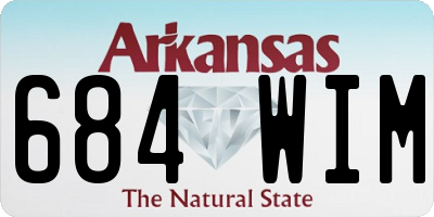 AR license plate 684WIM