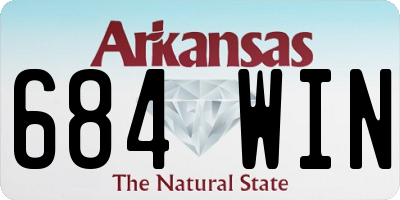 AR license plate 684WIN